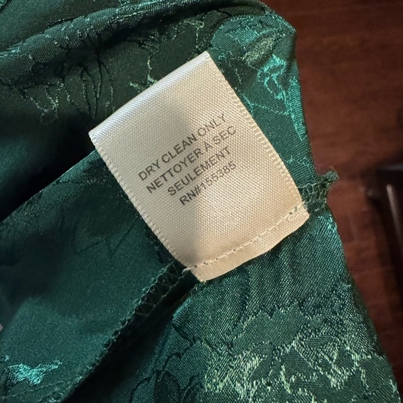 Ronny Kobo Carol Collared Faux Wrap Maxi Dress In Green Size Large - Picture 12 of 14